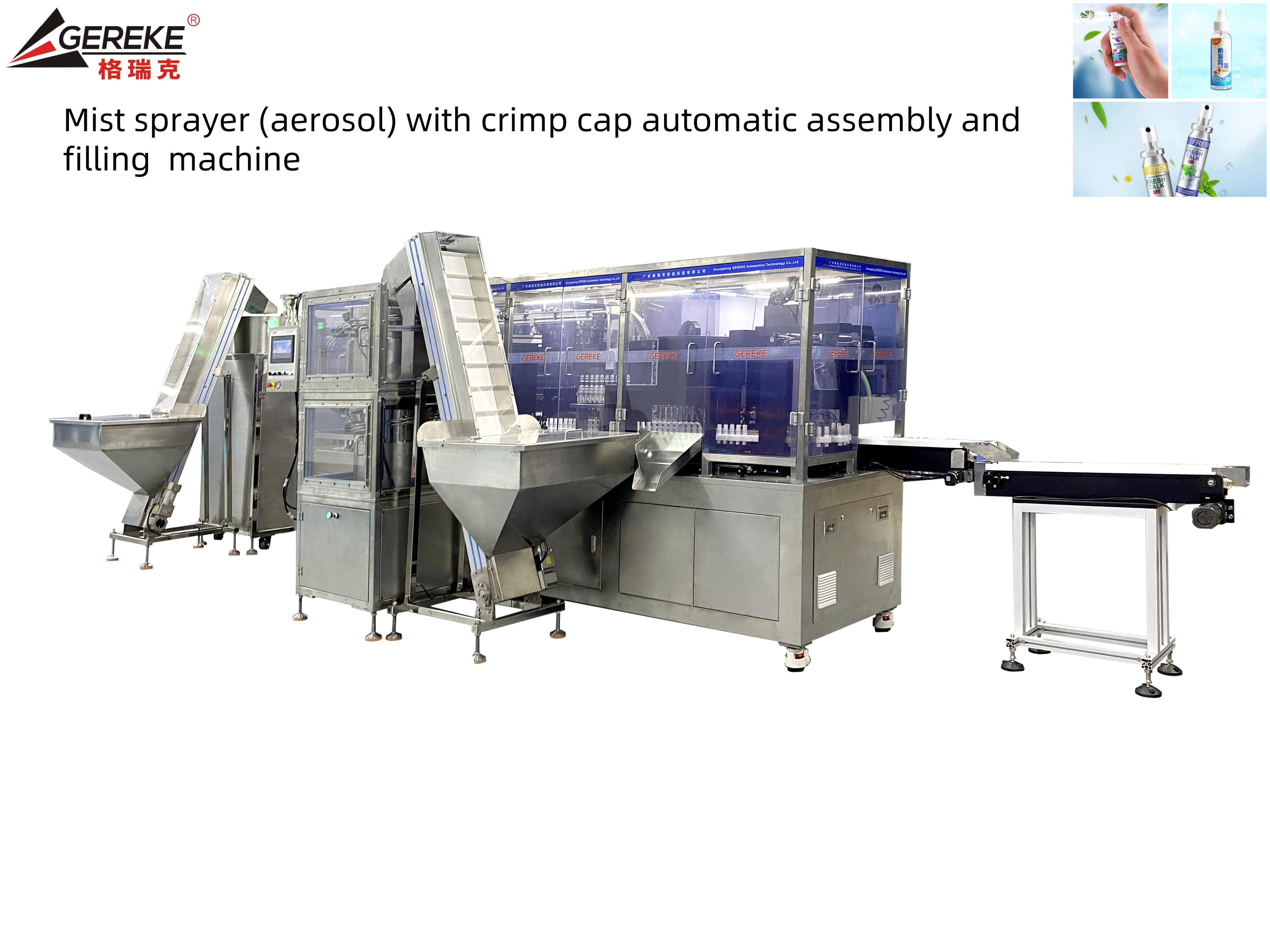 Mist Sprayer Aerosol Automatic Filling Machine for Aluminum Bottle Sprayer Cap Crimp