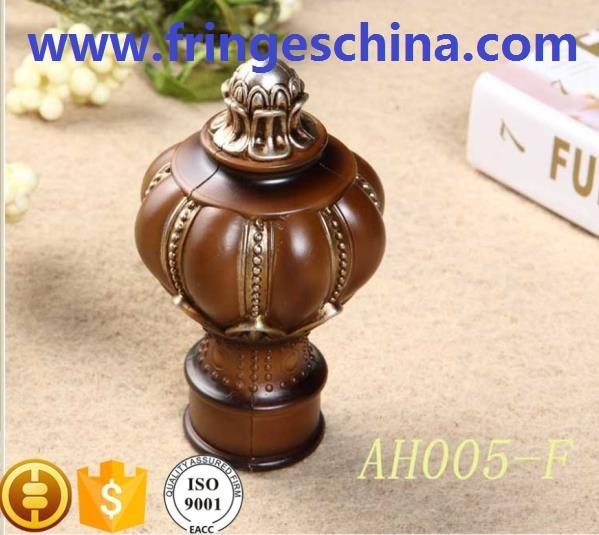 Classical delicate PP plastic curtain rod finials for home decoration