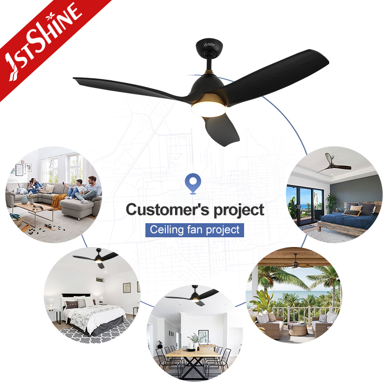 64 Inch Solid Wood Ceiling Fan with DC Motor for High Airflow in Large Spaces