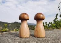 Le moulin à sel et poivre de design de champignon KRG-033 Modèle de noyau en céramique et pot en bois