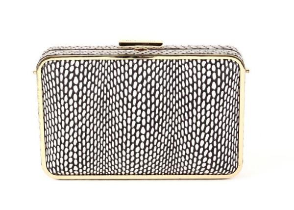 Pearl Fish Pattern Ladies Leather Clutch Bags Hardcase Shaped Zipper Pouch