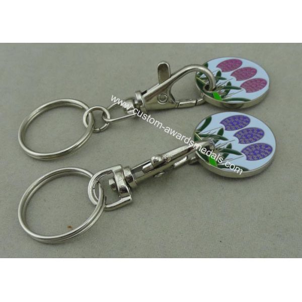 Zinc Alloy Shopping Coin Die Stamped Silver Trolley Token Iron