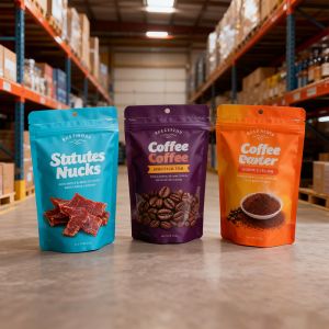 Customized Color Stand Up Pouch Packaging Smell Proof Mylar Bag Packaging Ideal for Beef Jerky Treats Coffee Bean Powder