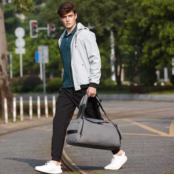 Week-end de gymnastique sac à dos de voyage surdimensionné avec sac à chaussures poche humide