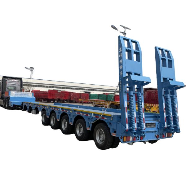 Heavy Duty Lowbed Semi Trailers for Transporting Oversized Machines 23220*3600*2750mm