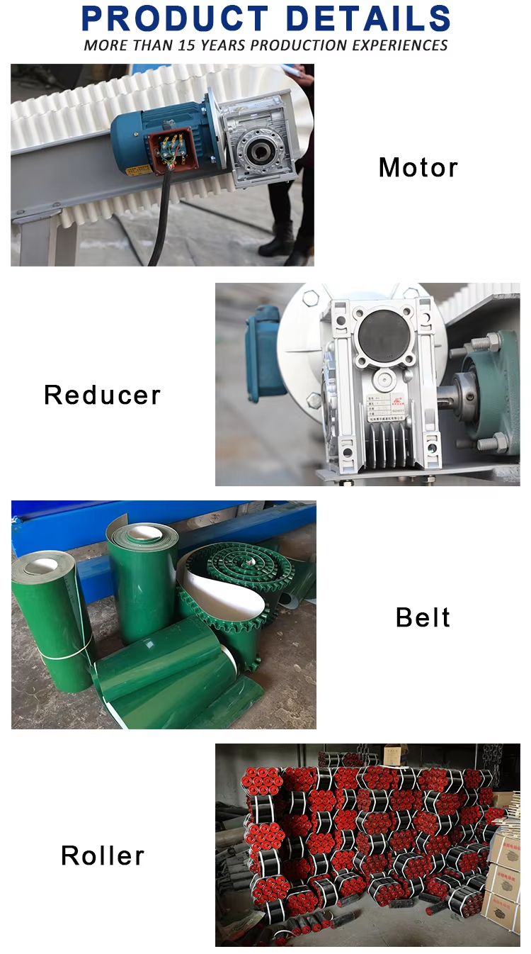 Firewood Fixed Belt Conveyor Corn Powder Horizontal Belt Conveyor