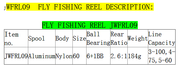Best sale fly fishing reel JWFRL09