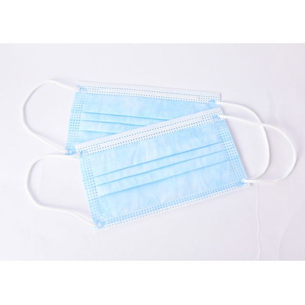 Anti Dust 175*95mm Latex Free 3 Ply Non Woven Face Mask With ISO CE Certification