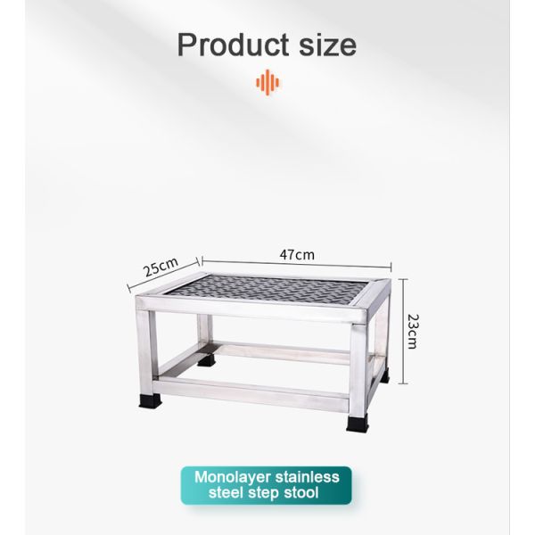 Barato y fuerte pie de acero inoxidable paso taburete 1 paso