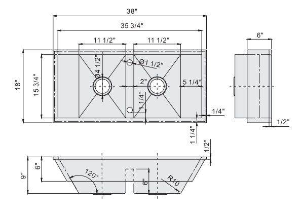 Double Bowl Top Mount Stainless Steel Kitchen Sink With Quick Drain / Top Mount Kitchen Sink