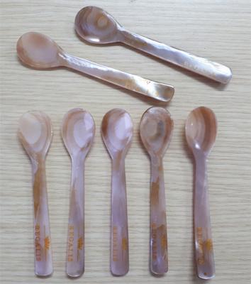Special Color Brown Natural Mother Of Pearl Caviar Spoon 4.7 Inch And 5.1'' Available