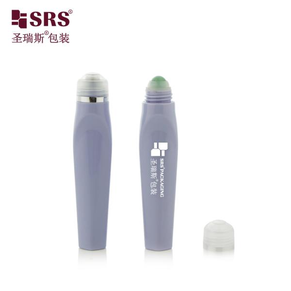 Botella roll-on PCR con diseño único de PETG, forma personalizada, color personalizado, aplicador de líquido para suero para ojos