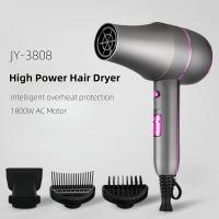 Secador de cabelo a motor de 1800W AC para salão profissional de desempenho com cabo de alimentação de 2m Secagem rápida sem frizz