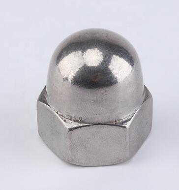 Self Locking Domed Cap Nut Ni Plated Carbon Steel Ball Screw Flat Cap Nut DIN986