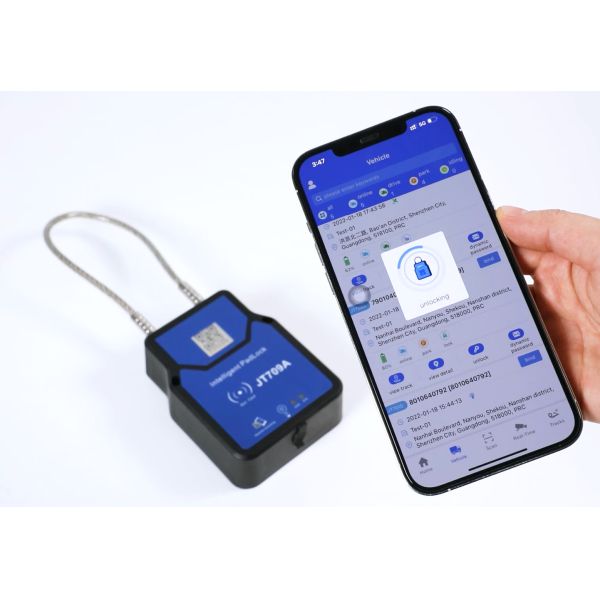 Тележка GPS грузового контейнера отслеживая магнит замка устанавливает сигнал тревоги трамбовки