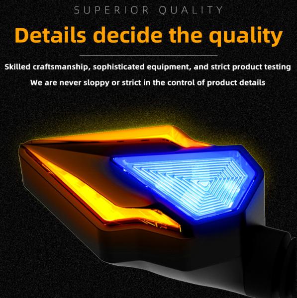 White / Blue / Red / Yellow LED Rear Tail Turning Light for Universal 10mm Steering Lamp