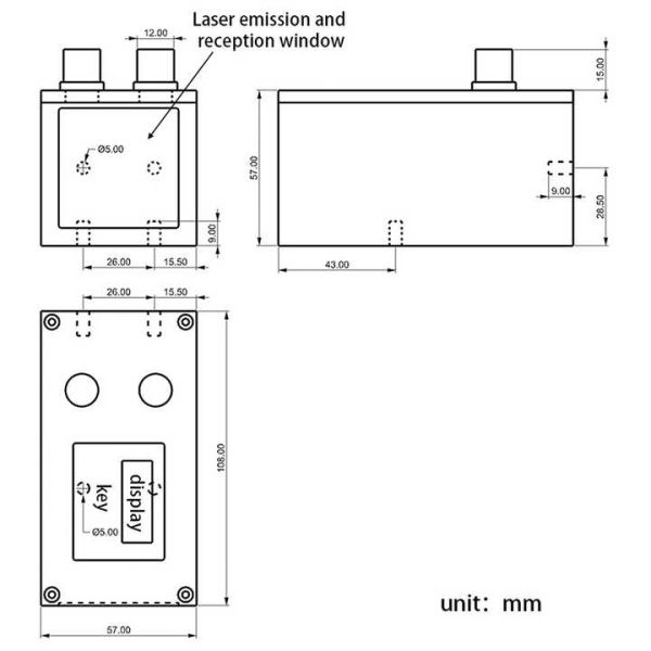 KLS109 High - Precision Industrial Laser Ranging Sensor，Accuracy ±1mm