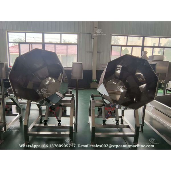 Full Automatic Easy Operation Octagonal Drum Seasoning Machine with 200kg/h Capacity for Snacks Food Industry