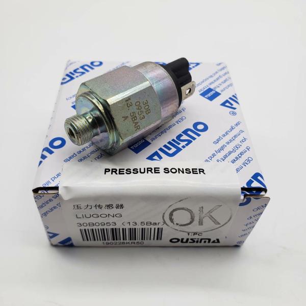 OUSIMA Pressure Sensor 30B0953 For LIUGONG Wheel Loader Pressure Switch 30b0952 30b0862 30B0953(13.5Bar)