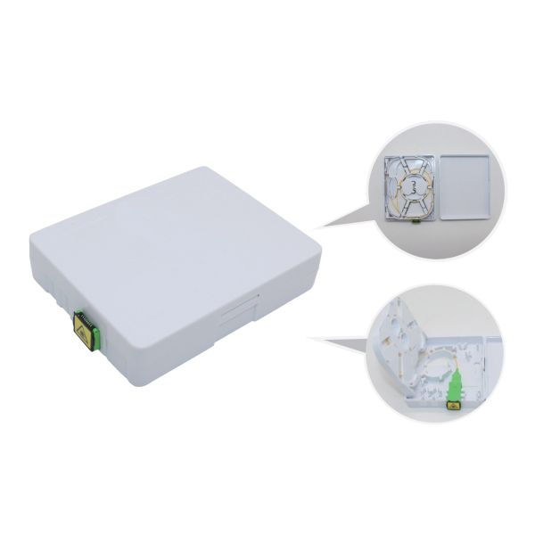 SC Simplex Fiber Optic Patch Panel - Wall Mountable Plastic Fiber Terminal Box for Cable Management