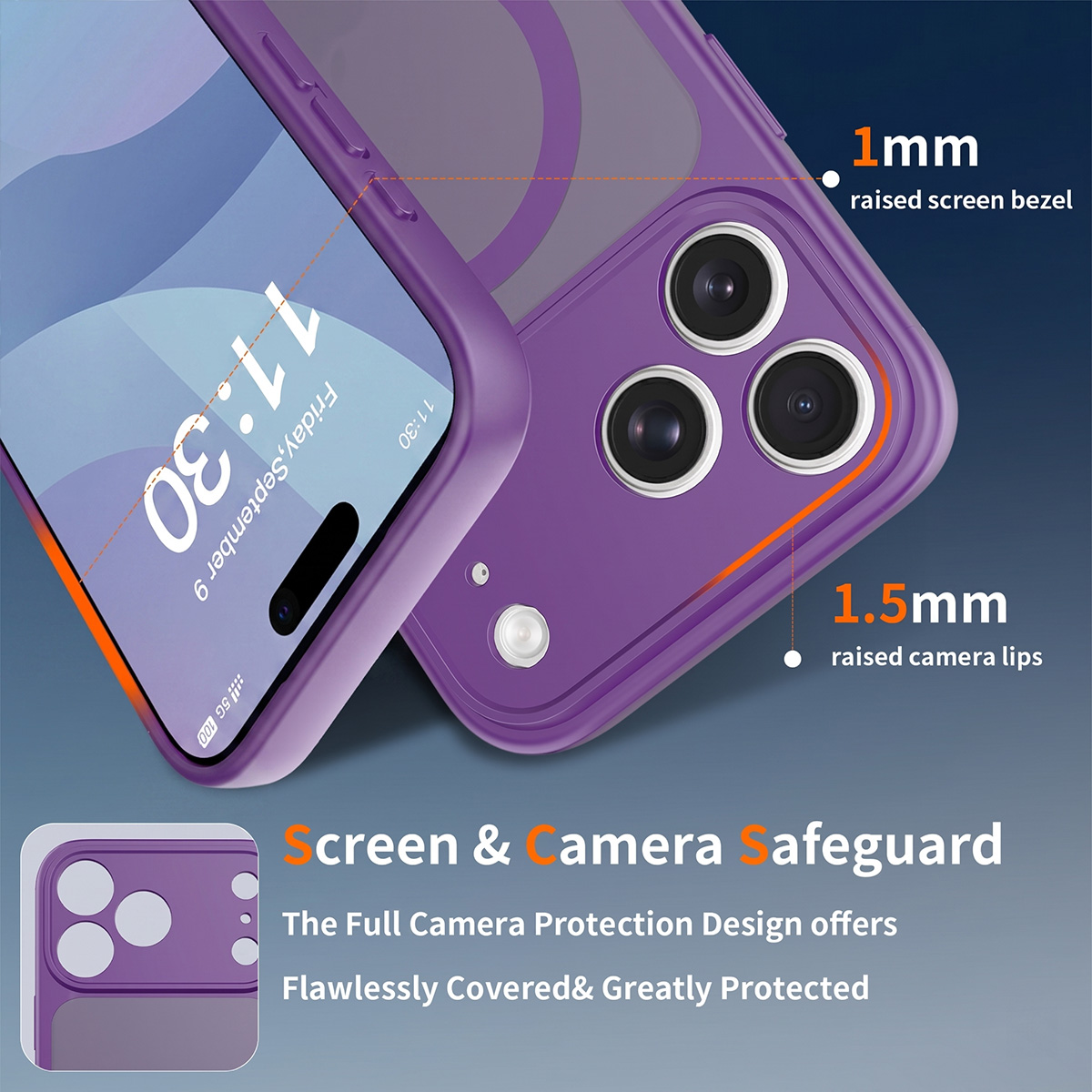 Laudtec Translucent Matte Frosted Strong Magnetic Phone Case Phone Cover with Full Camera Protection for iPhone 17 16 15 Pro Max
