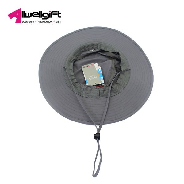 Breathable Custom Logo Hats Mens Fishing Hat Sun Protection with long string