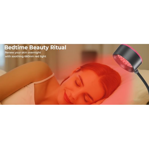Red Light Therapy Lamp with 660nm + 850nm Dual Wavelength 30W LED Panel and Remote Control & Timer for Home Wellness