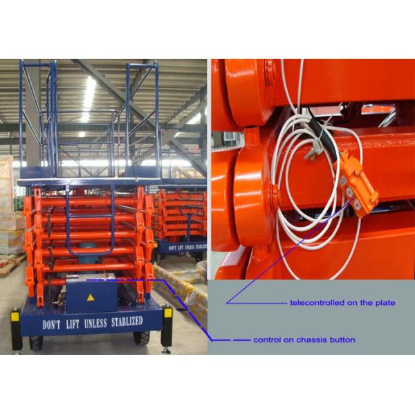 300KG Capacity Electric Hydraulic Mobile Scissor Lift 11M Lifting Height