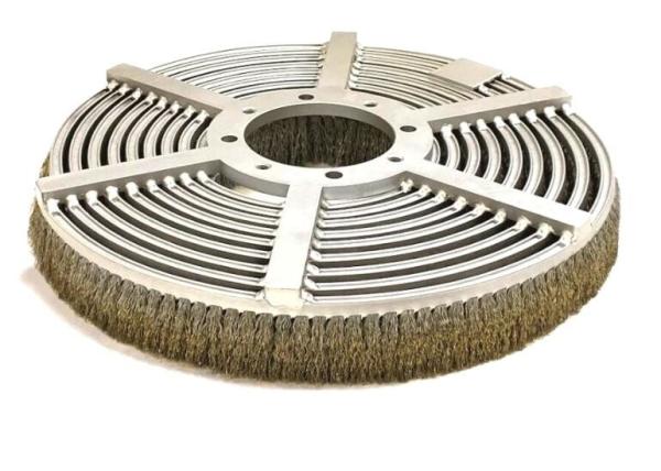 400mm Diameter Stainless Steel Crimped Wire Spiral Wound Cup Brushes For Wire Processing