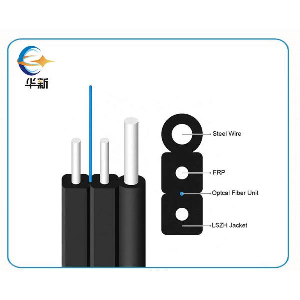 G657A1 G657A2 G652D Single Mode LSZH Jacket Optical Fiber Drop Cable Black