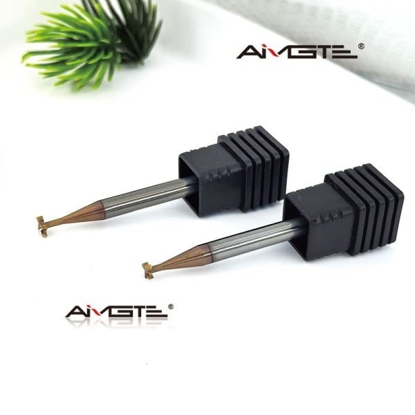 4 Flute Solid Carbide T Slot End Mill Tungsten Steel T Type Milling Cutter for Steel  Aluminum CNC Machine Tool HRC55 TiAlN Coating