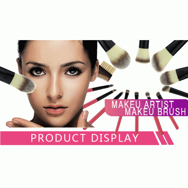 15 Pieces Popular Makeup Brushes Made Of Three Color Nylon Hair And Gold Aluminum