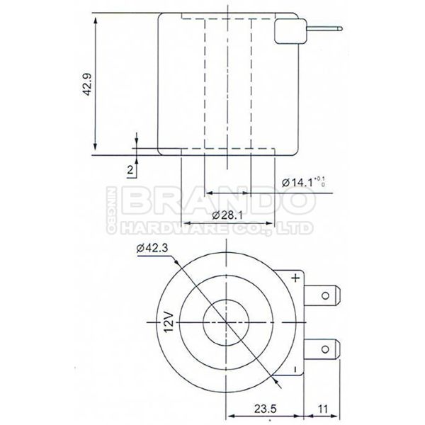 Электрический магнитный DC катушки 12V соленоида для клапана соленоида редуктора давления системы CNG LPG