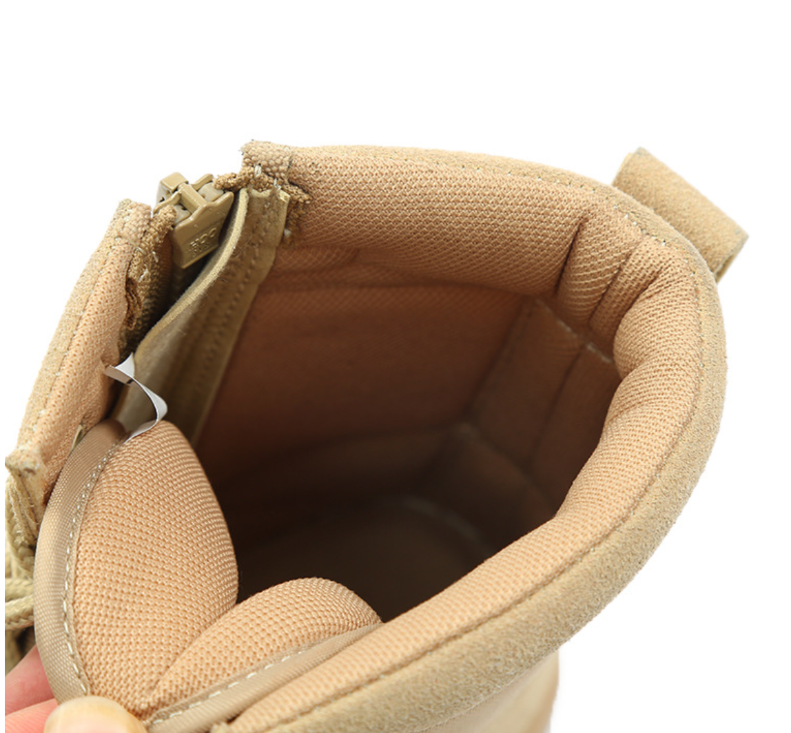 Waterproof Oxford Fabric Military Leather Boots Skid Resistance Shock Absorption