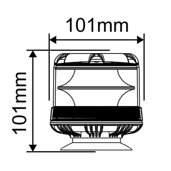 Luz de baliza ámbar impermeable para montacargas EMC R65