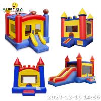 Inflatable Bounce House With Slide Blue yellow jumping castle inflatable bouncer