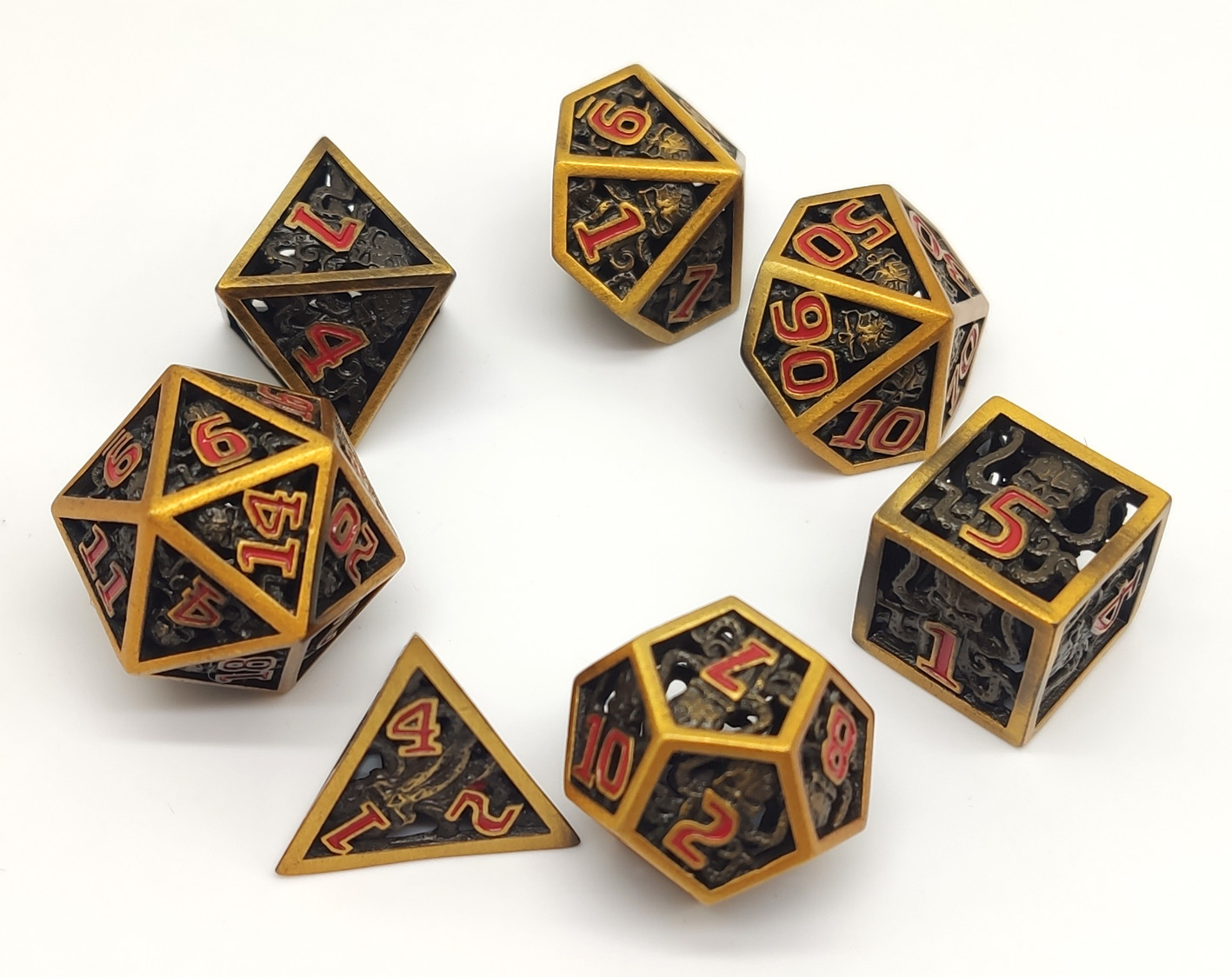 Рука - высекл металл мини Polyhedral кость делает ясные острые края водостойким