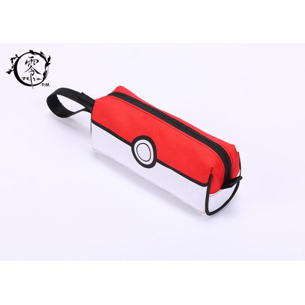 Cartoon Pokemon Balls Canvas Pencil Case Pouch Portable Waterproof Pencil Wrap Case