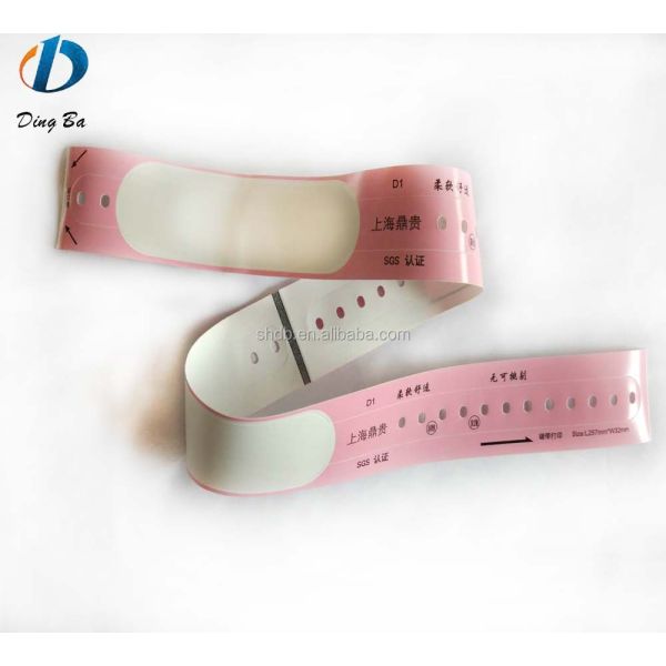 Color Printing Thermal Synthetic Paper Wristband for Patient Identification 257*32mm