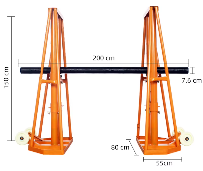 Hydraulic Cable Drum Jack Heavy Load Hydraulic Cable Reel Stand