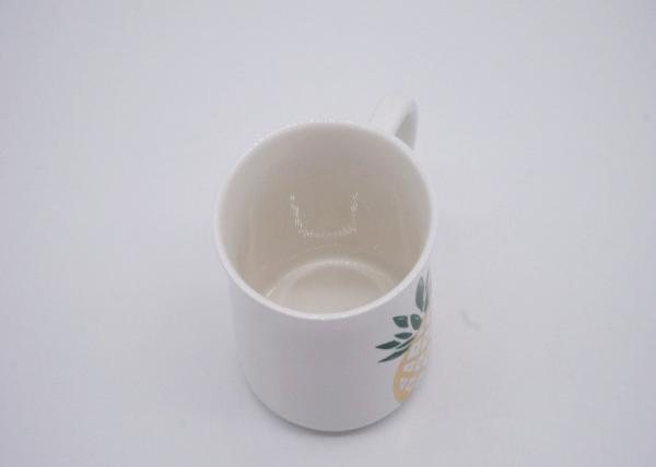 Fashion Custom Stoneware Mugs , Stoneware Coffee Mugs With Pineapple Decal