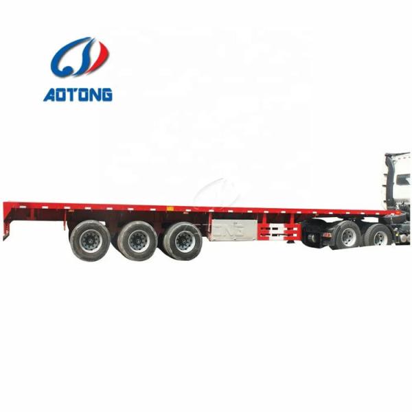 Customer Request Container Trailer 2 Axle 3 Axle 20FT 40 Ft Flat Bed Flatbed Trailer