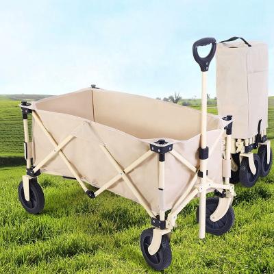 Steel Folding Camping Wagon Cart 130L 60KG Capacity