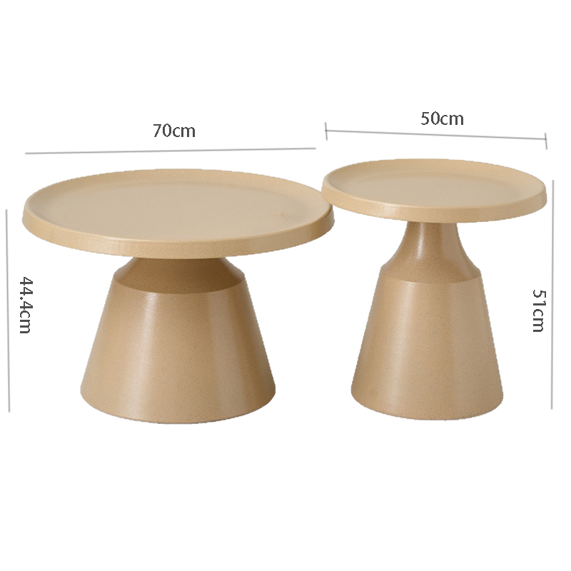 Modern Nordic Style Round Coffee Table Set for Small Spaces Living Room Furniture with Sofa Side Table Balcony
