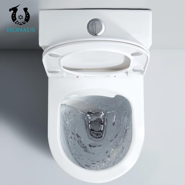 Elegant White Ceramic One Piece Toilet Bowl Vortex Flush Sea Worth Packing Bathroom Use