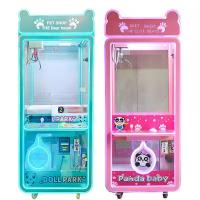 Máquina de moagem de garra Máquina de moagem de moedas Jogos Mini Plush Toy Vending Machine Com Aceitador de contas