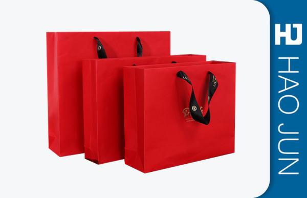 Recycled Cardboard Shopping Bags With Handle , Kraft / Coating Paper