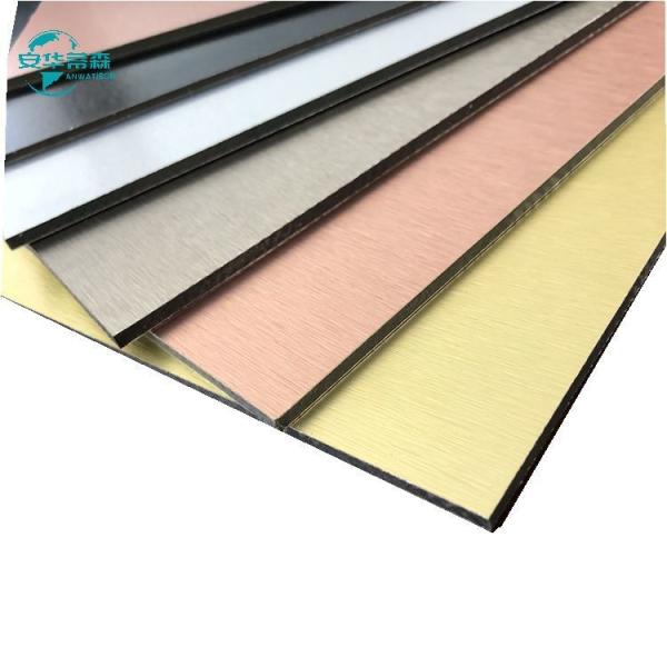 Standard Size 1220*2440mm Brushed ACP Aluminium Composite Board PVDF Coating