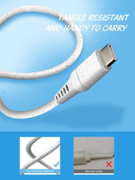 Eco-friendly Biodegradable USB Type C Charging Data Cables