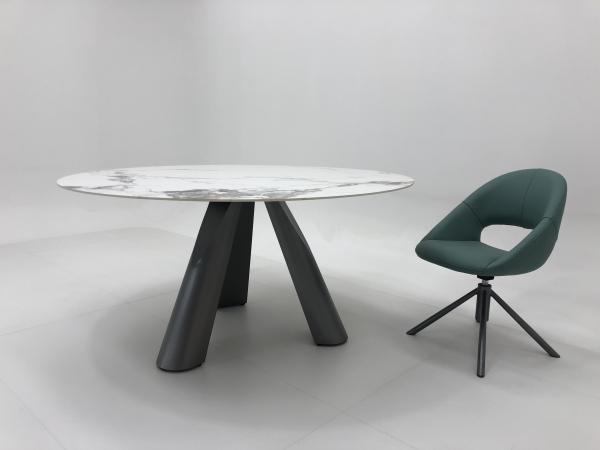 Round Marble Dining Table With Stainless Steel Legs 8 Seater Marble Dining Table And Chairs